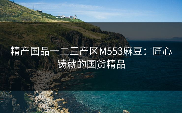 精产国品一二三产区M553麻豆：匠心铸就的国货精品